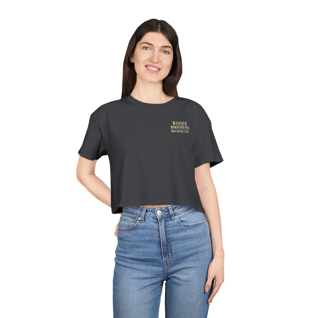 Booze Brothers Woman's Crop Drink Like A Fish Tee