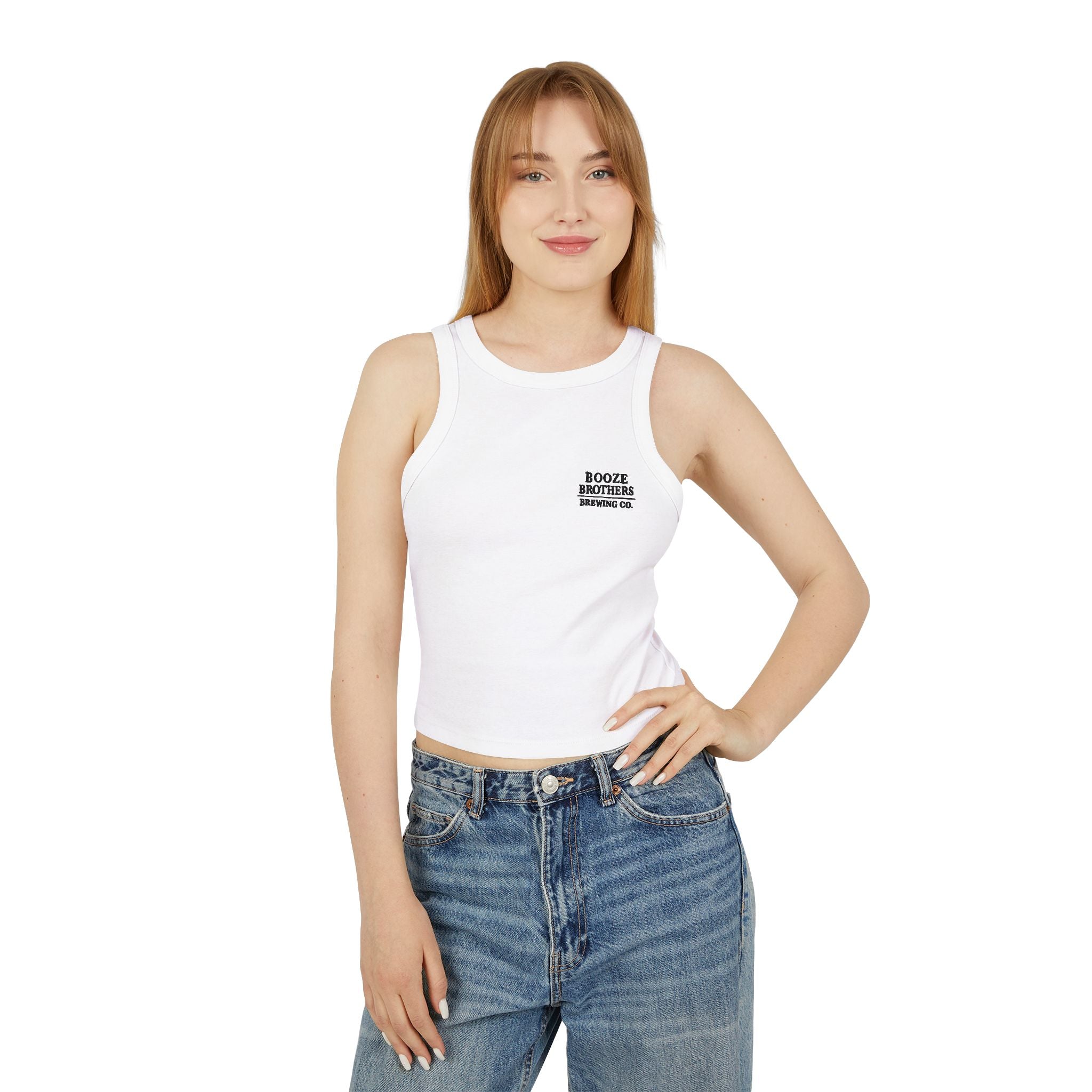 Booze Brothers Women's Script Racer Tank