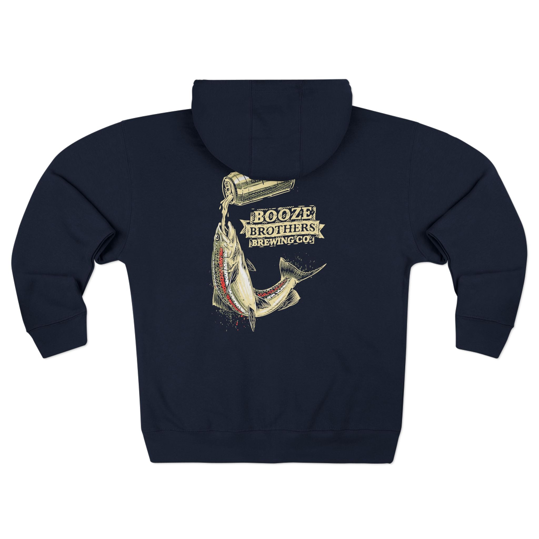 Booze Brothers Drink Like A Fish Zip Hoodie